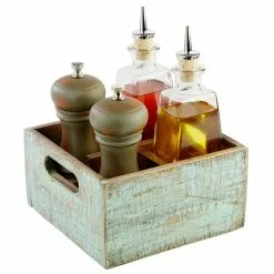 Bordscaddy Vintage,17x17x10cm, Turkos