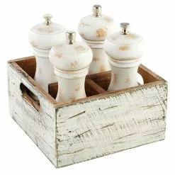 Bordscaddy Vintage,17x17x10cm, Vit