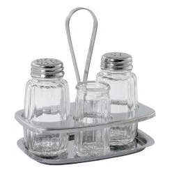 Kryddställ, 3 Delar (Salt, Peppar Och Tandpetarglas), 48 St/fp